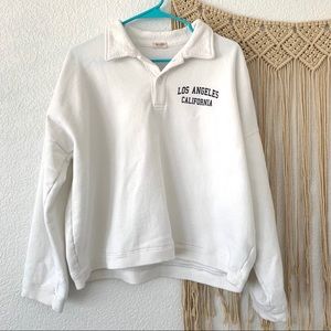 Brandy Melville Los Angeles Collared Sweatshirt